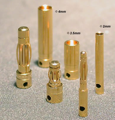 3 5mm 4 0mm 3mm 2mm Gold Bullet Connector OH091205