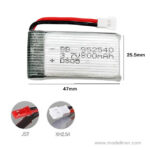 باتری لیتیوم پلیمر تک سل 800mAh - مدل ایران - مرکز تخصصی سرگرمی های رادیوکنترل