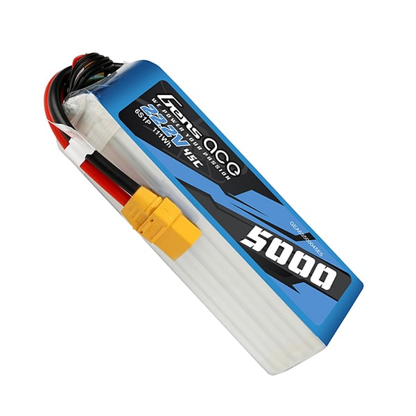 باتری 6 سل 5000mah-45c Gens Ace لیتیوم پلیمر - مدل ایران - مرکز تخصصی سرگرمی های رادیوکنترل
