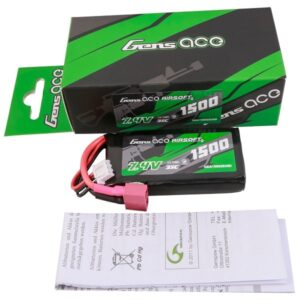 باتری 2 سل 1500mah-35c Gens Ace لیتیوم پلیمر - مدل ایران - مرکز تخصصی سرگرمی های رادیو کنترل