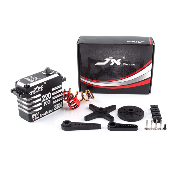 سروو موتور براشلس گشتاور بالا با ظرفیت 220 کیلوگرم B220 برند JX مدل ایران - مرکز تخصصی سرگرمی های رادیوکنترل