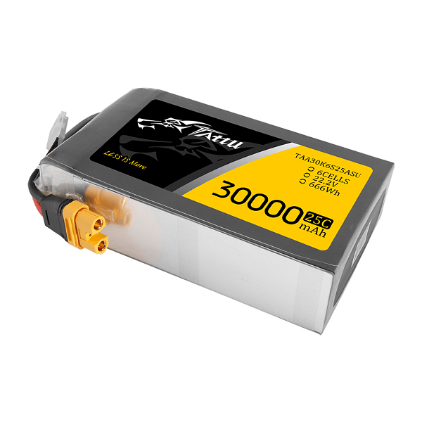 30000lipo-min باتری 6 سل 30000mah-25c Tattu لیتیوم پلیمر - مدل ایران